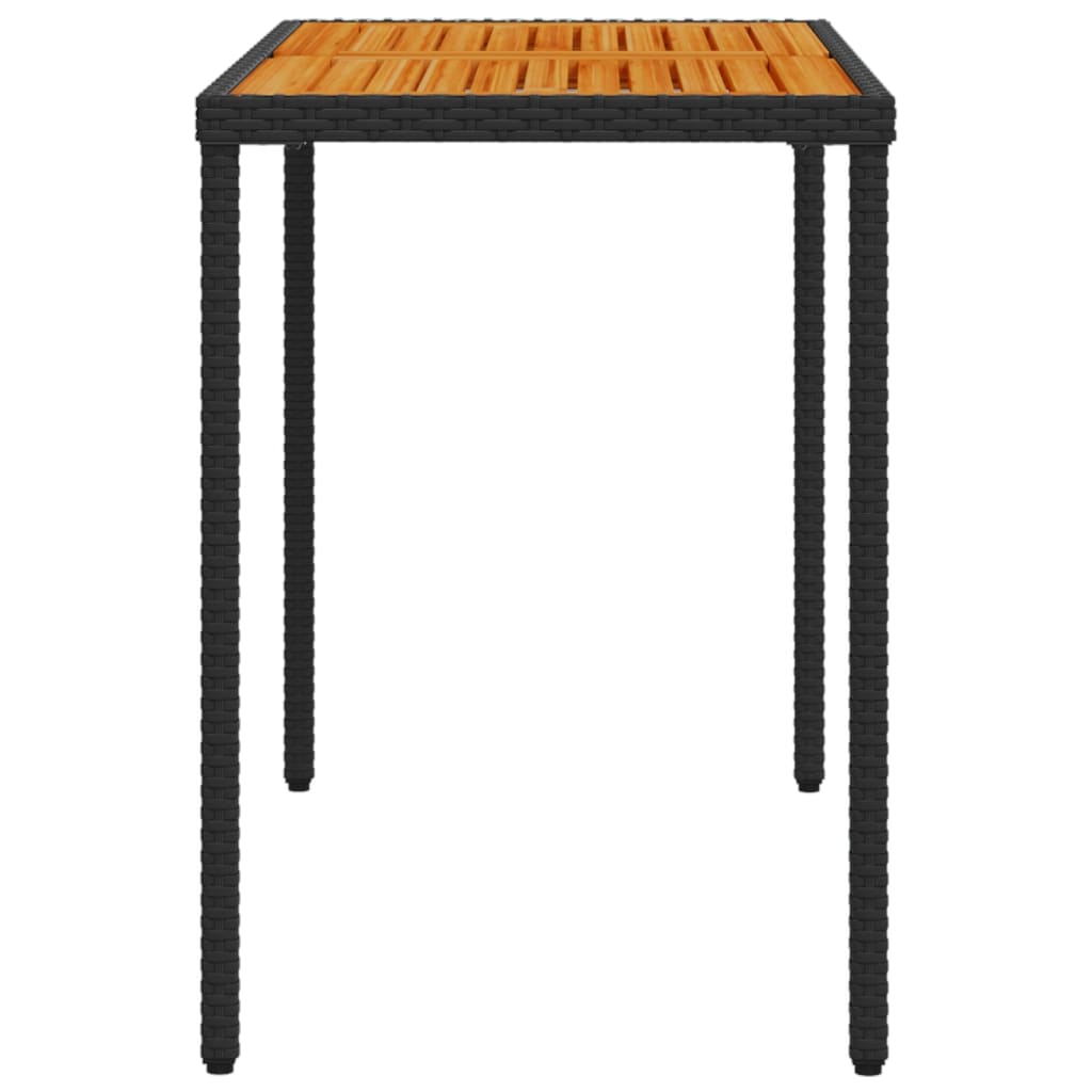 Ensemble à manger de jardin coussins 5pcs Noir Résine tressée - XIOS