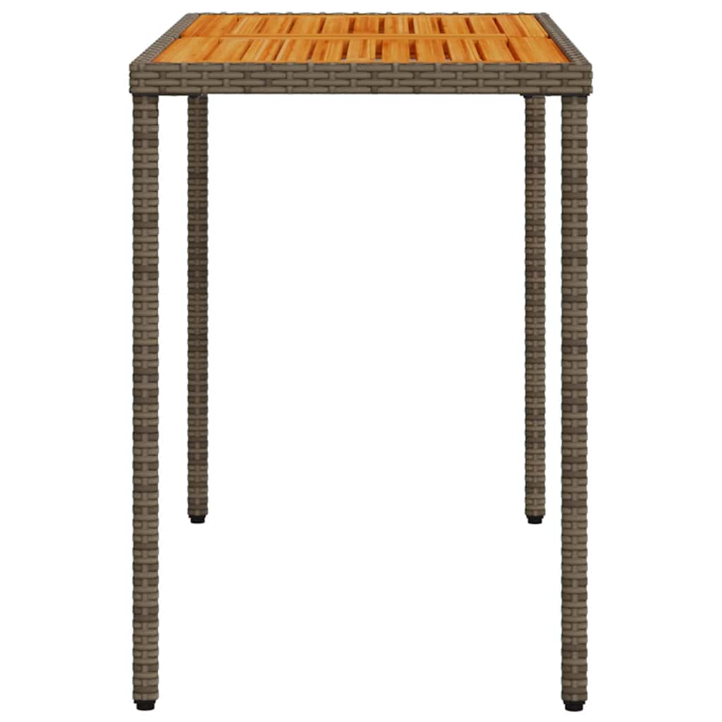 Ensemble à manger de jardin 5 pcs coussins gris résine tressée - XIOS