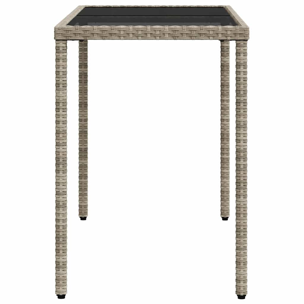 Ensemble à manger de jardin et coussins 5 pcs gris clair rotin - XIOS