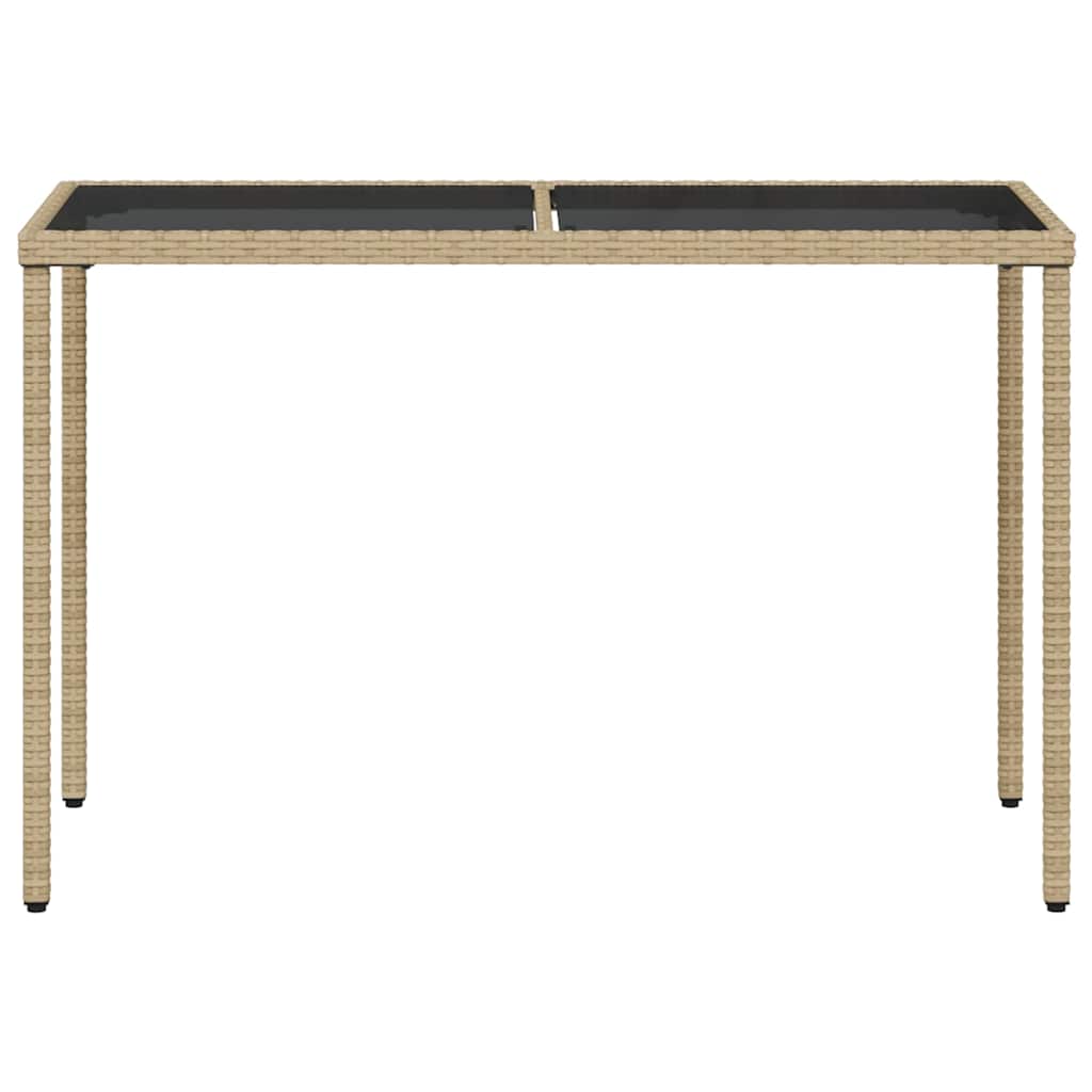 Ensemble à manger de jardin coussins 5 pcs mélange beige rotin - XIOS