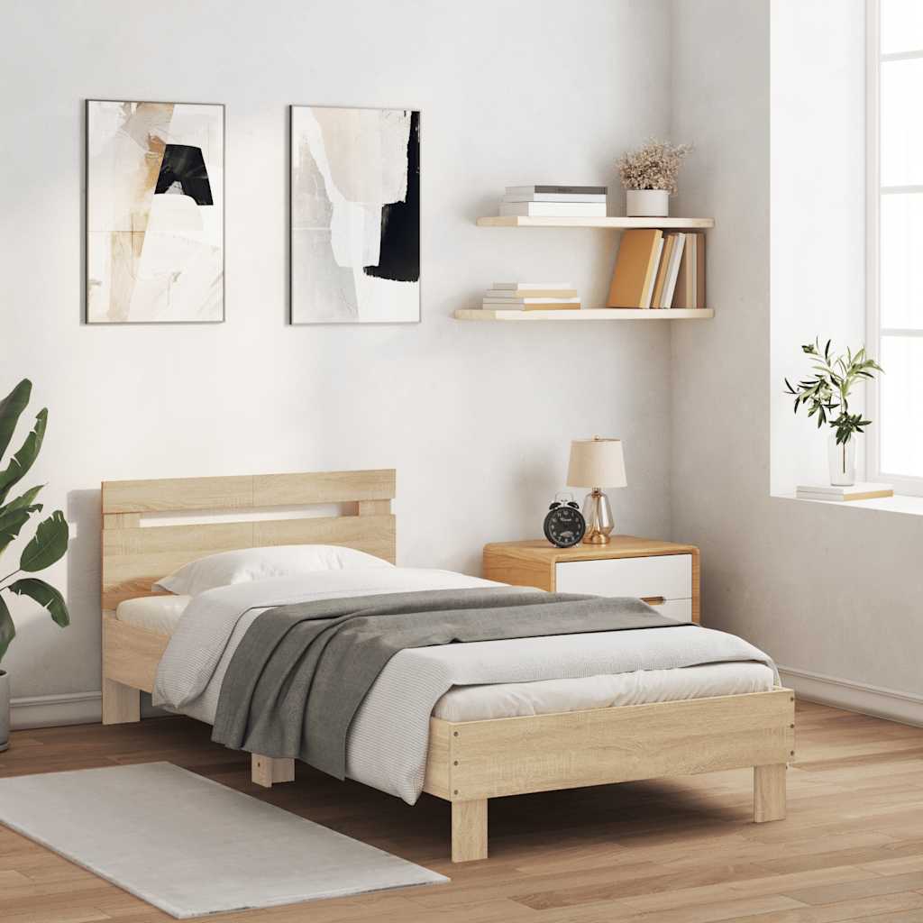 Cadre de lit sans matelas avec tête de lit 100x200 cm - XIOS