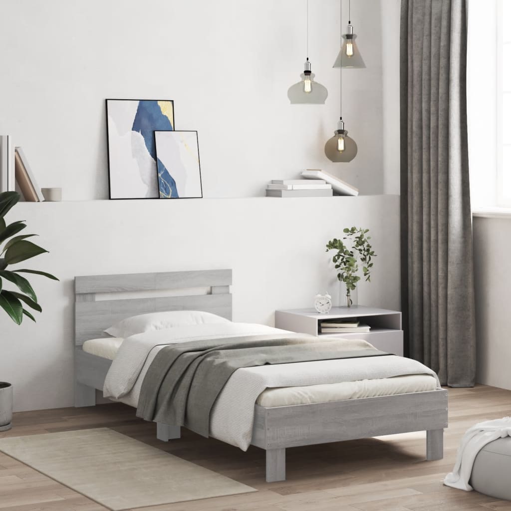 Cadre de lit sans matelas avec tête de lit 100x200 cm - XIOS