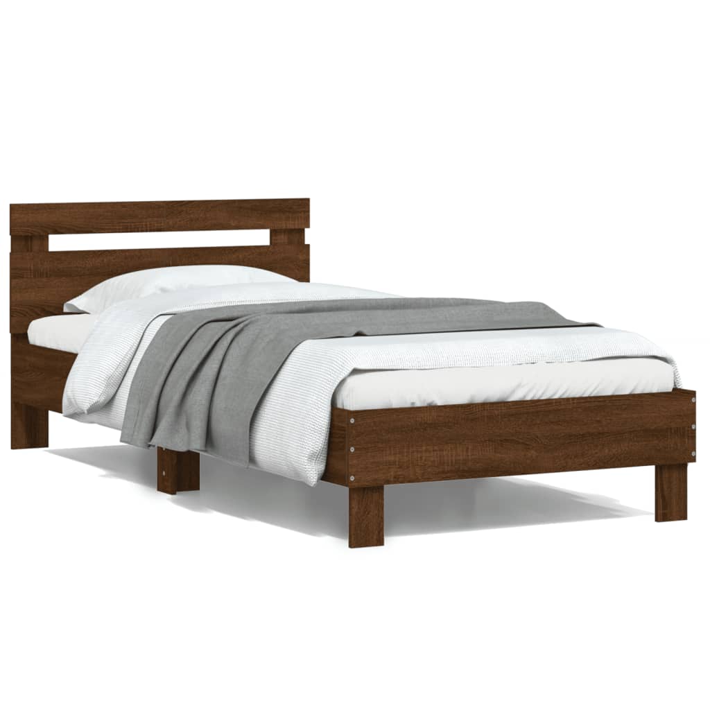 Cadre de lit sans matelas avec tête de lit 100x200 cm - XIOS