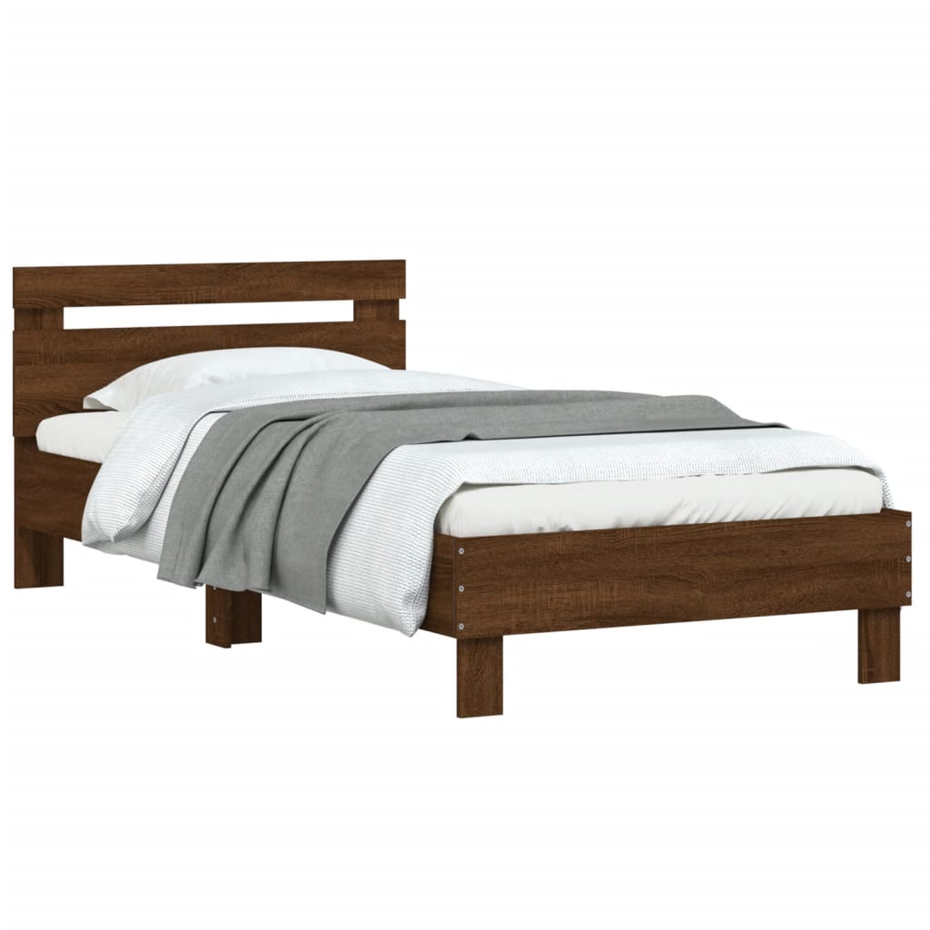 Cadre de lit sans matelas avec tête de lit 100x200 cm - XIOS