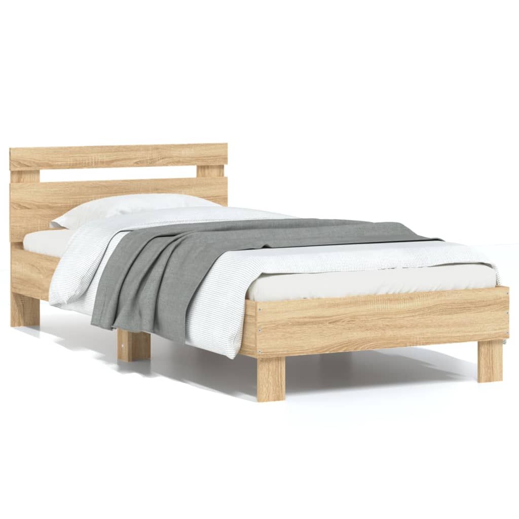 Cadre de lit sans matelas avec tête de lit 90x190 cm - XIOS