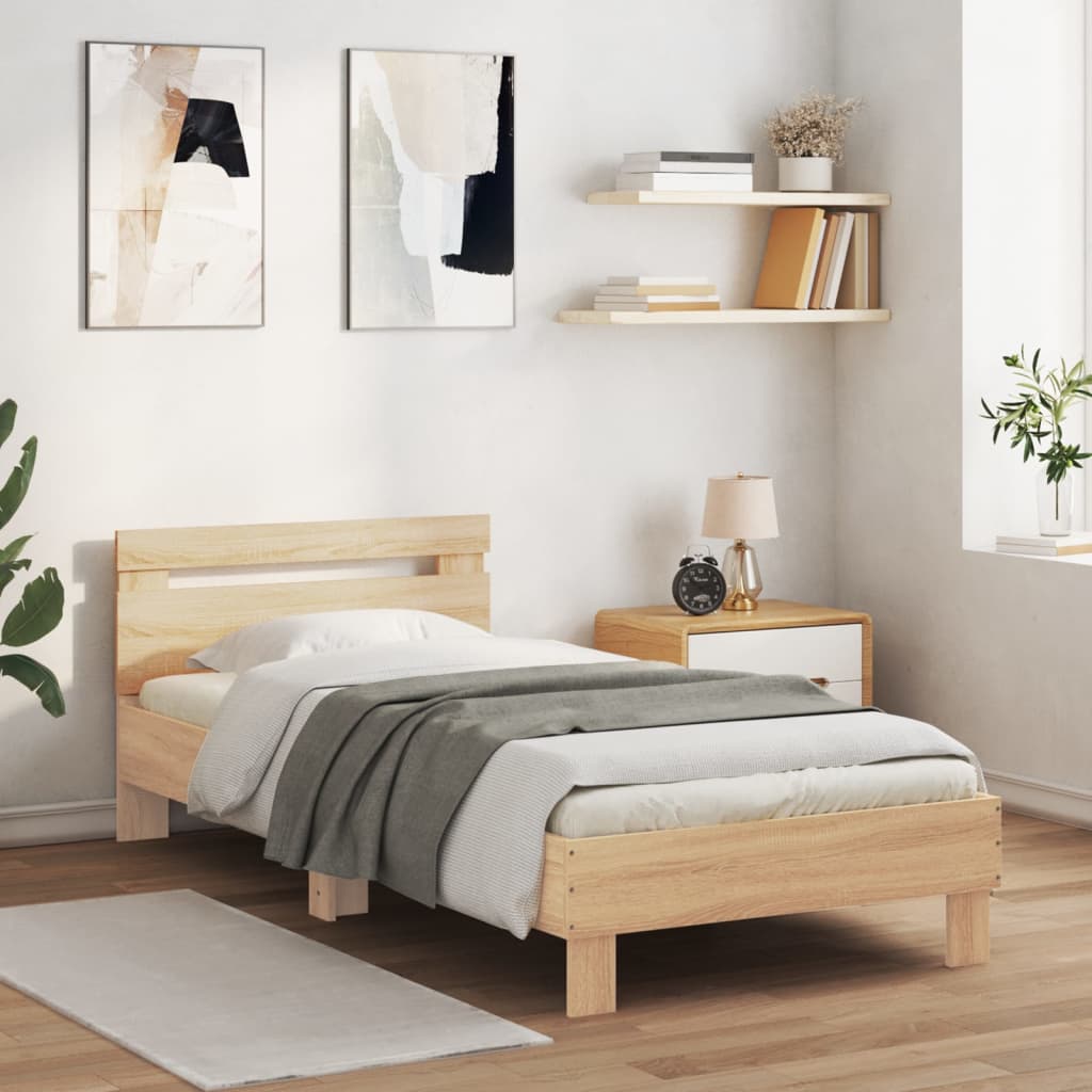 Cadre de lit sans matelas avec tête de lit 90x190 cm - XIOS
