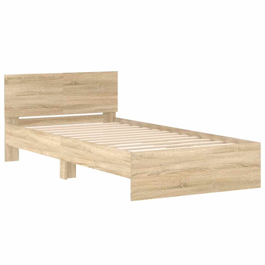 Cadre de lit sans matelas avec tête de lit 100x200 cm - XIOS