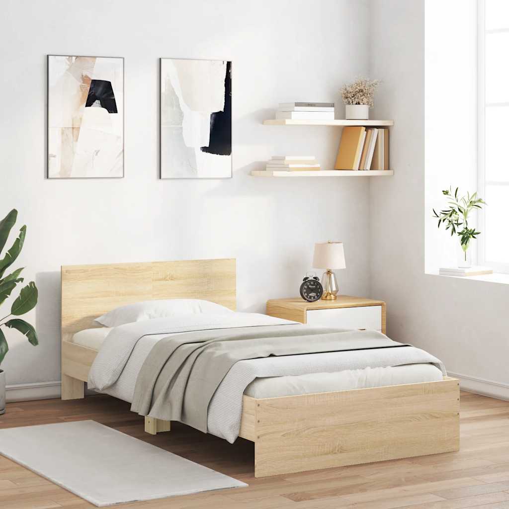 Cadre de lit sans matelas avec tête de lit 100x200 cm - XIOS