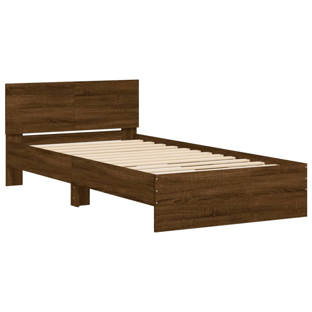 Cadre de lit sans matelas avec tête de lit 100x200 cm - XIOS