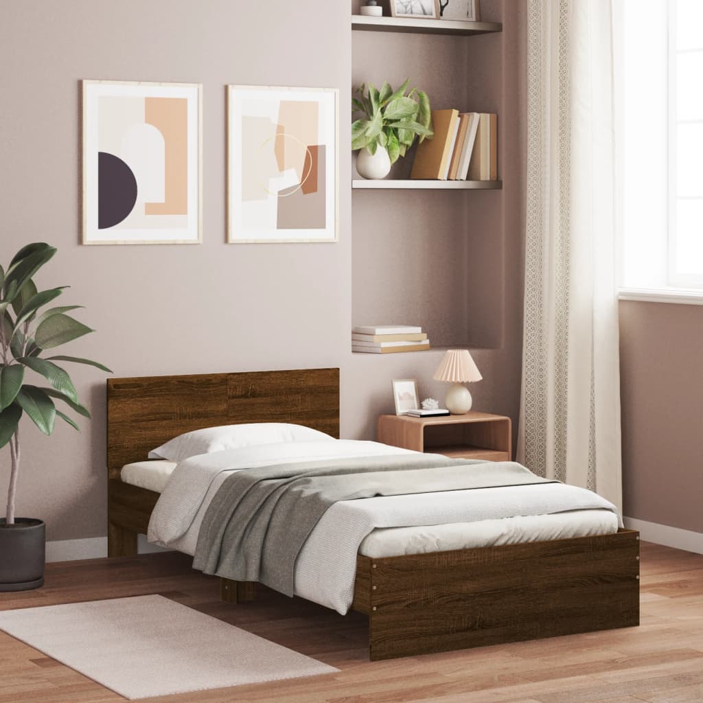 Cadre de lit sans matelas avec tête de lit 100x200 cm - XIOS