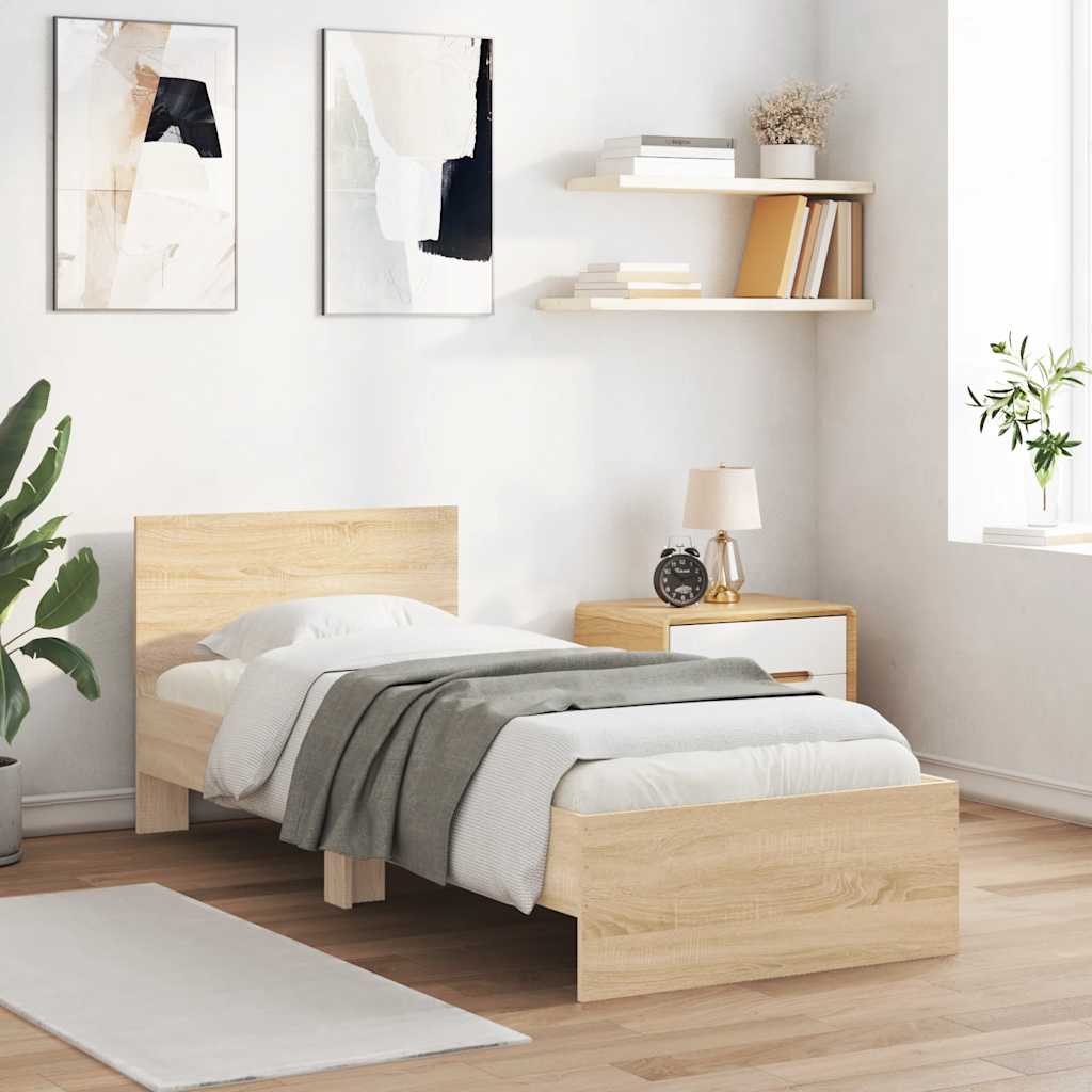 Cadre de lit sans matelas avec tête de lit 90x190 cm - XIOS