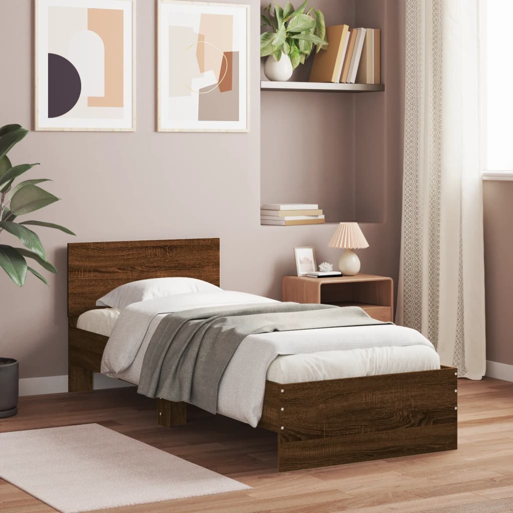 Cadre de lit sans matelas avec tête de lit 90x190 cm - XIOS