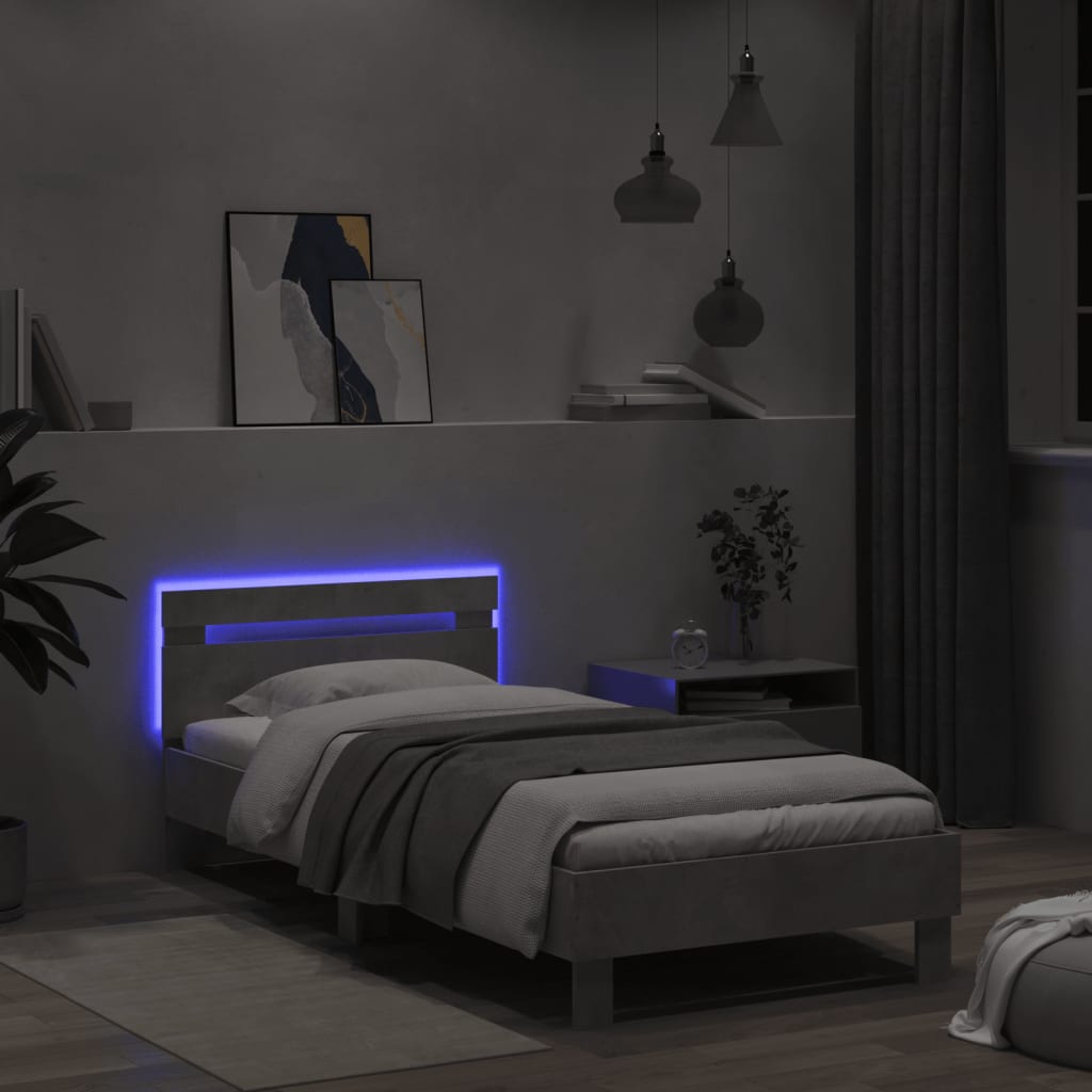 Cadre de lit sans matelas avec lumières LED 100x200 cm - XIOS