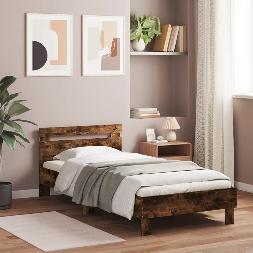 Cadre de lit sans matelas avec lumières LED 100x200 cm - XIOS
