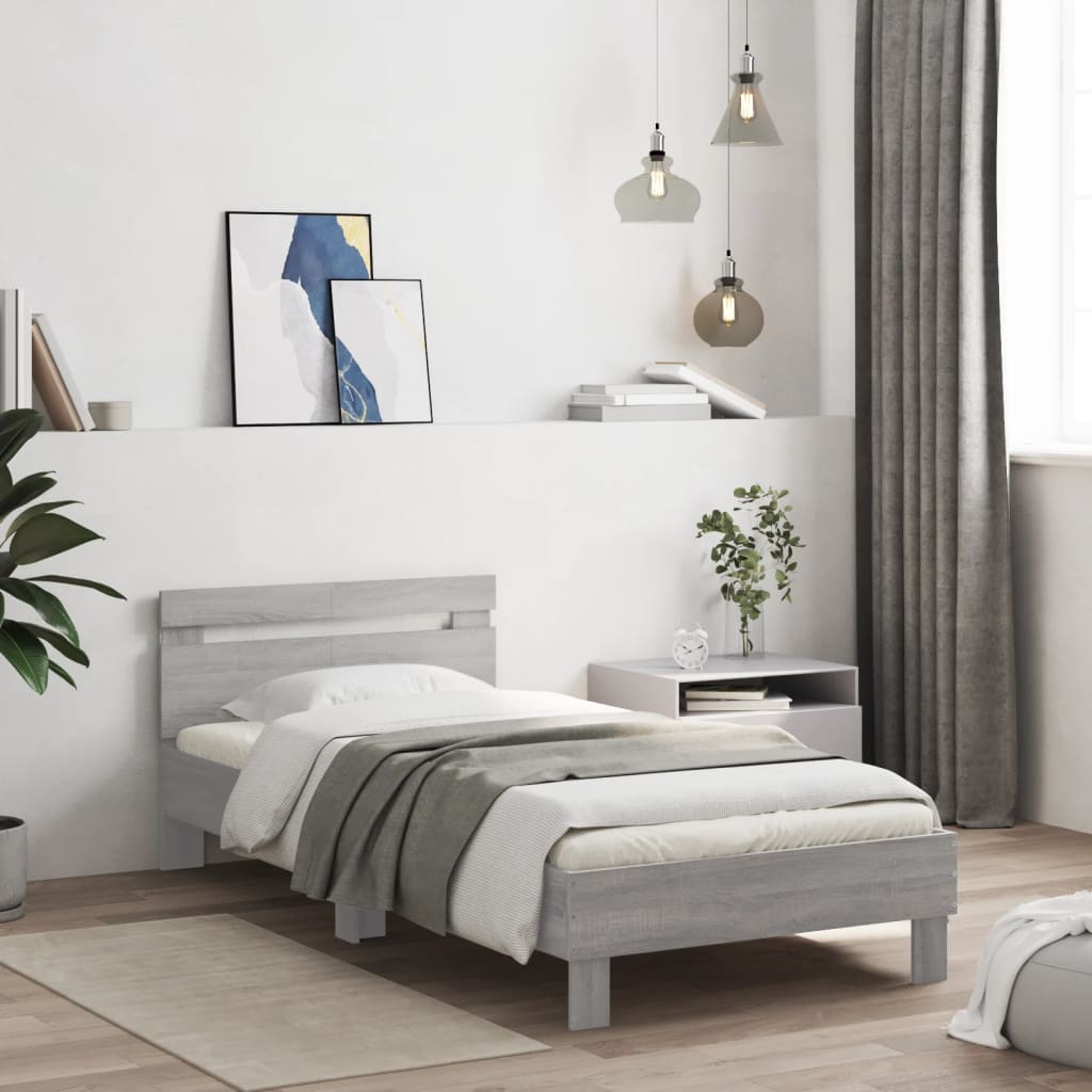 Cadre de lit sans matelas avec lumières LED 100x200 cm - XIOS