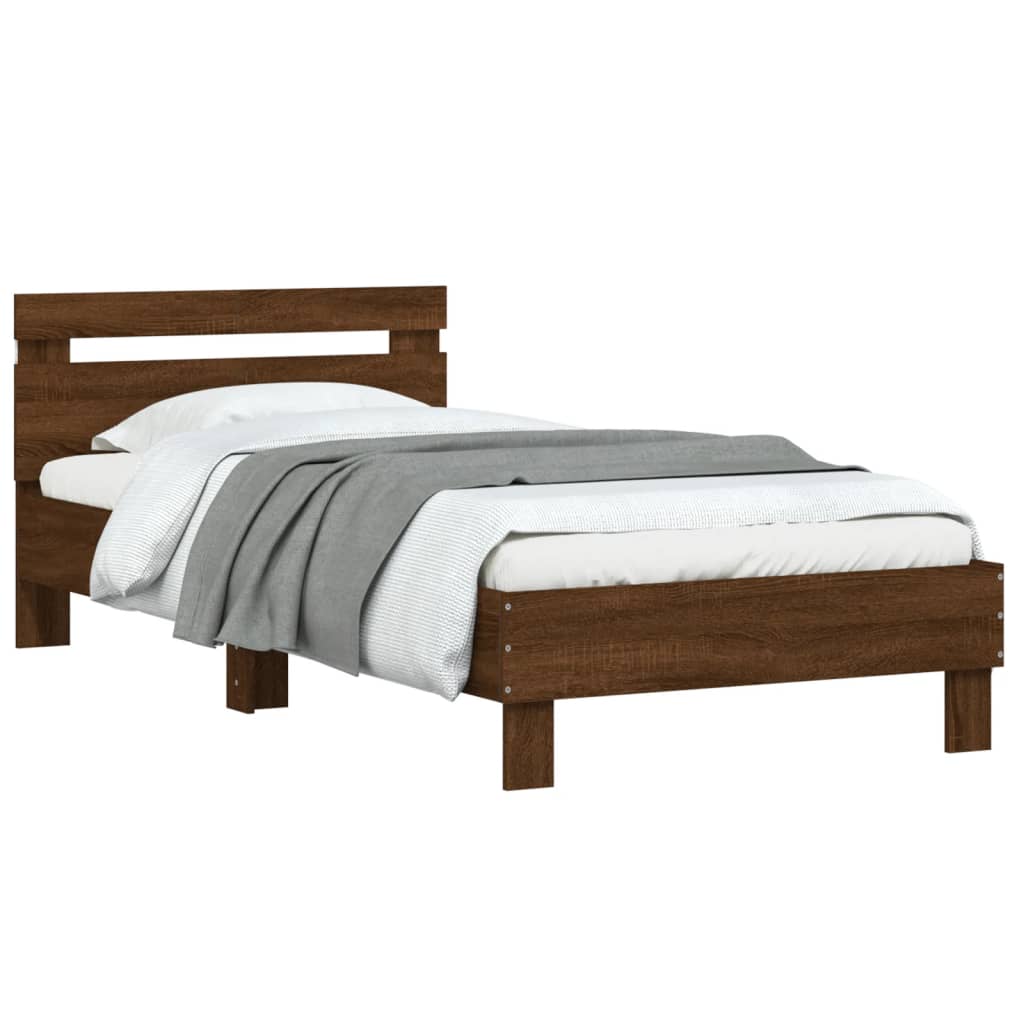 Cadre de lit sans matelas avec lumières LED 100x200 cm - XIOS