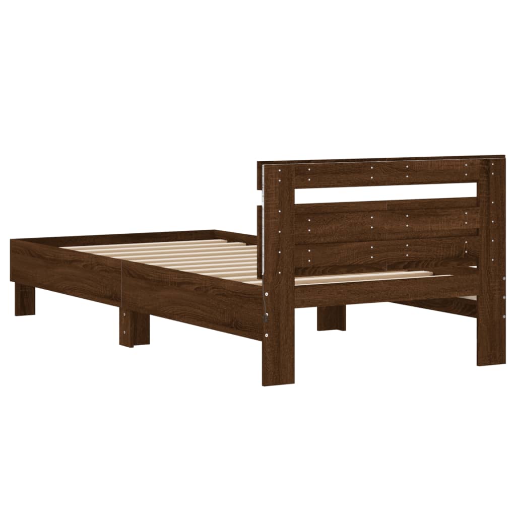 Cadre de lit sans matelas avec lumières LED 100x200 cm - XIOS