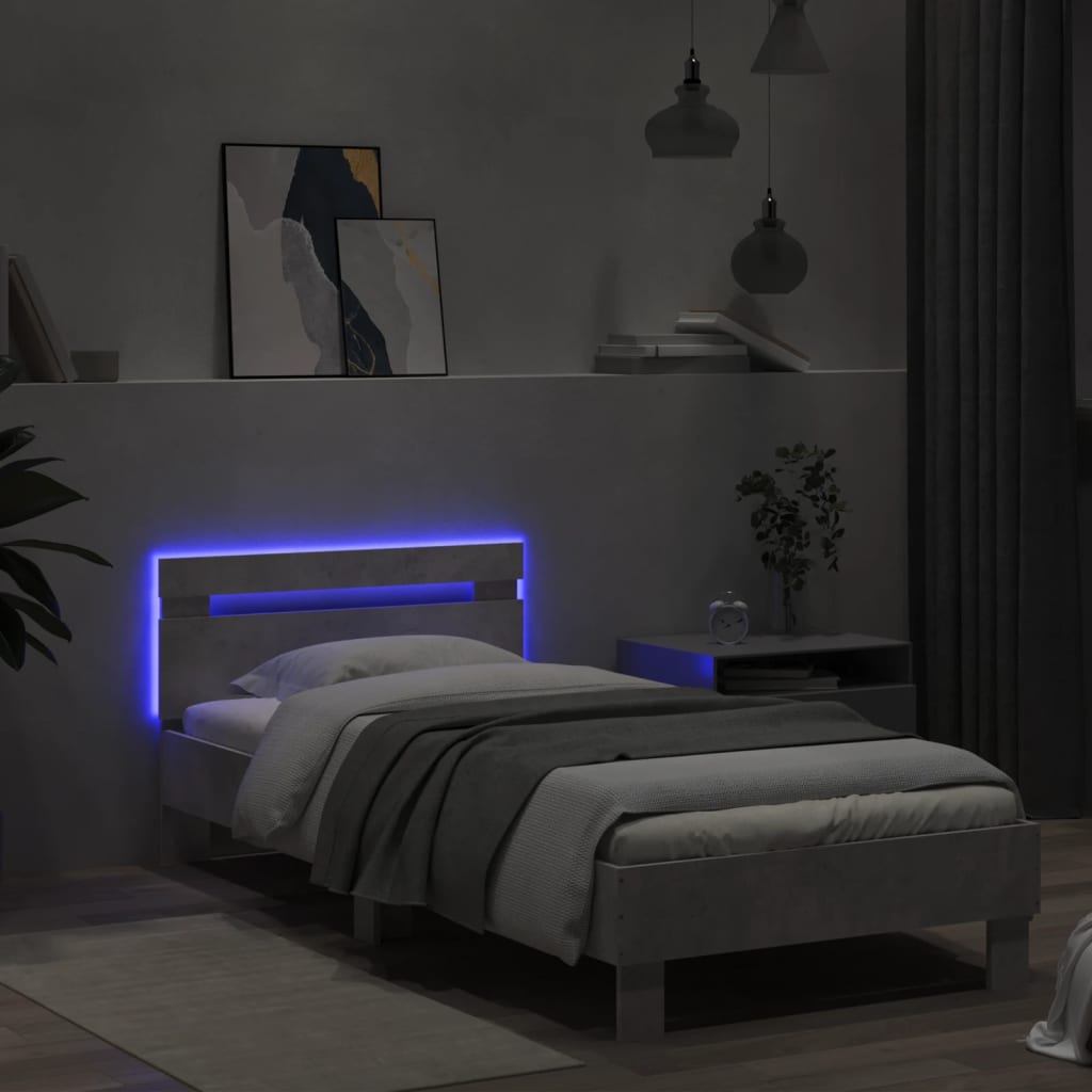 Cadre de lit sans matelas avec lumières LED 90x200 cm - XIOS