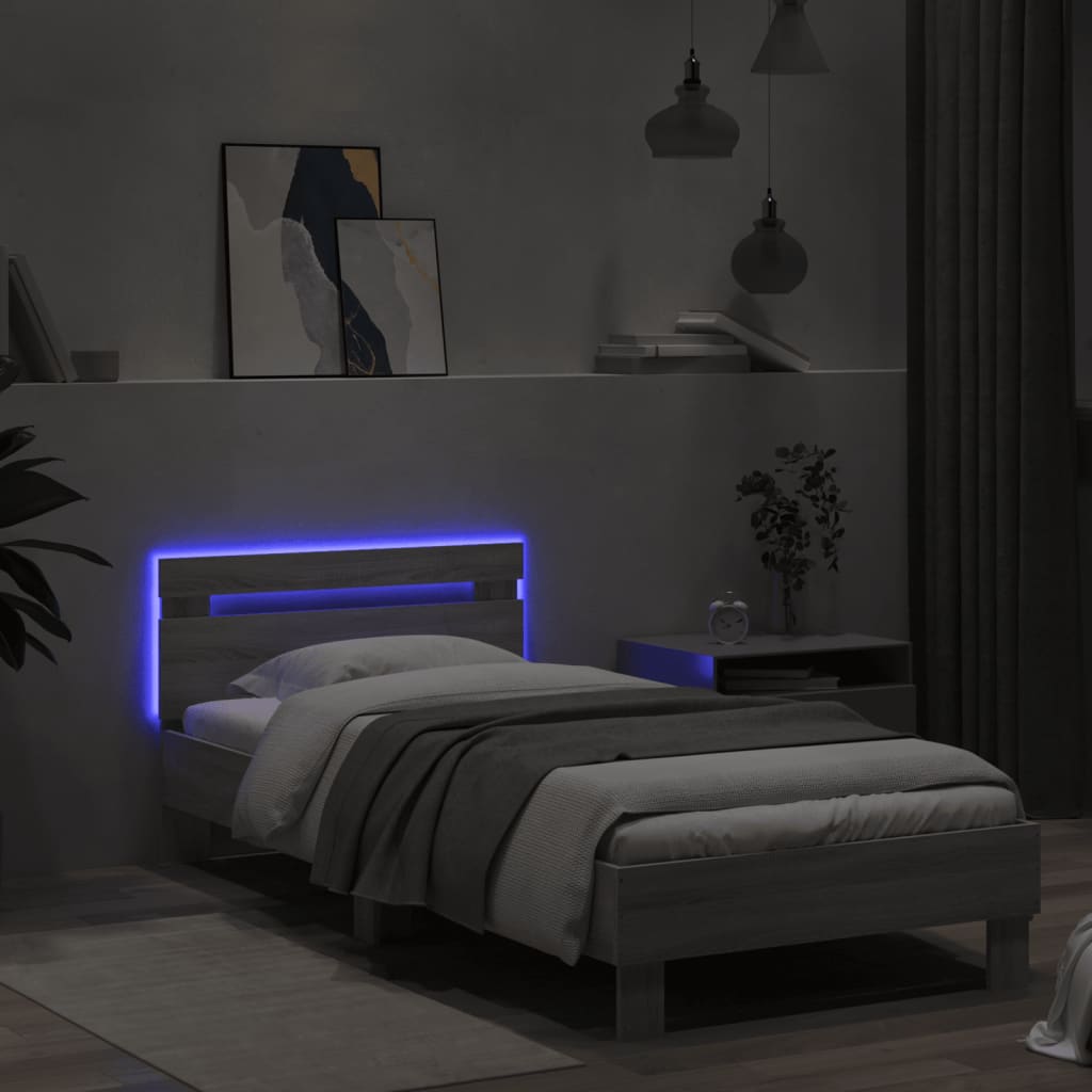 Cadre de lit sans matelas avec lumières LED 90x200 cm - XIOS
