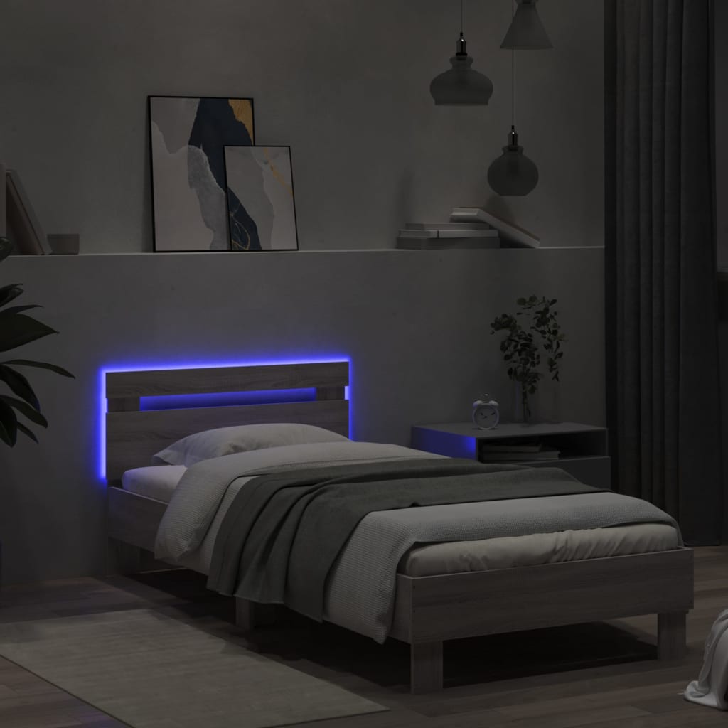 Cadre de lit sans matelas avec lumières LED 90x190 cm - XIOS