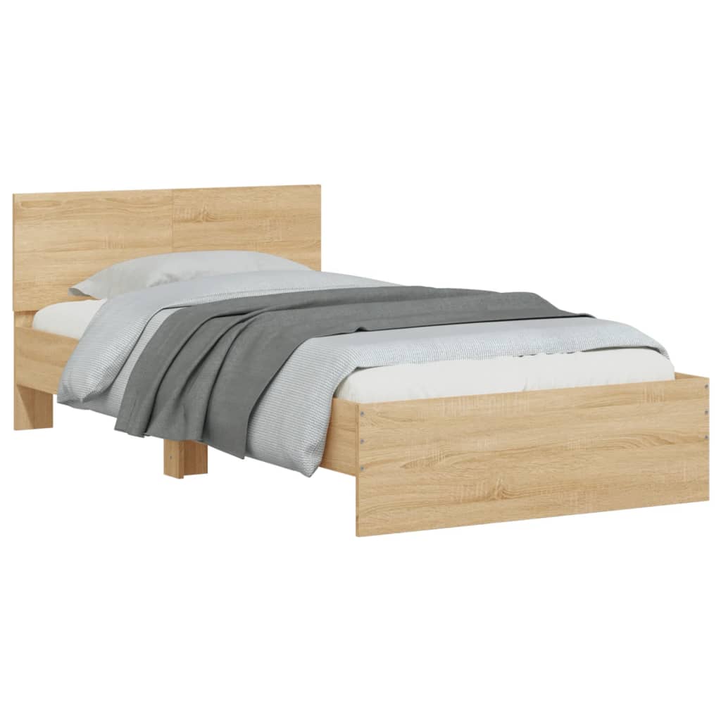 Cadre de lit sans matelas avec lumières LED 100x200 cm - XIOS