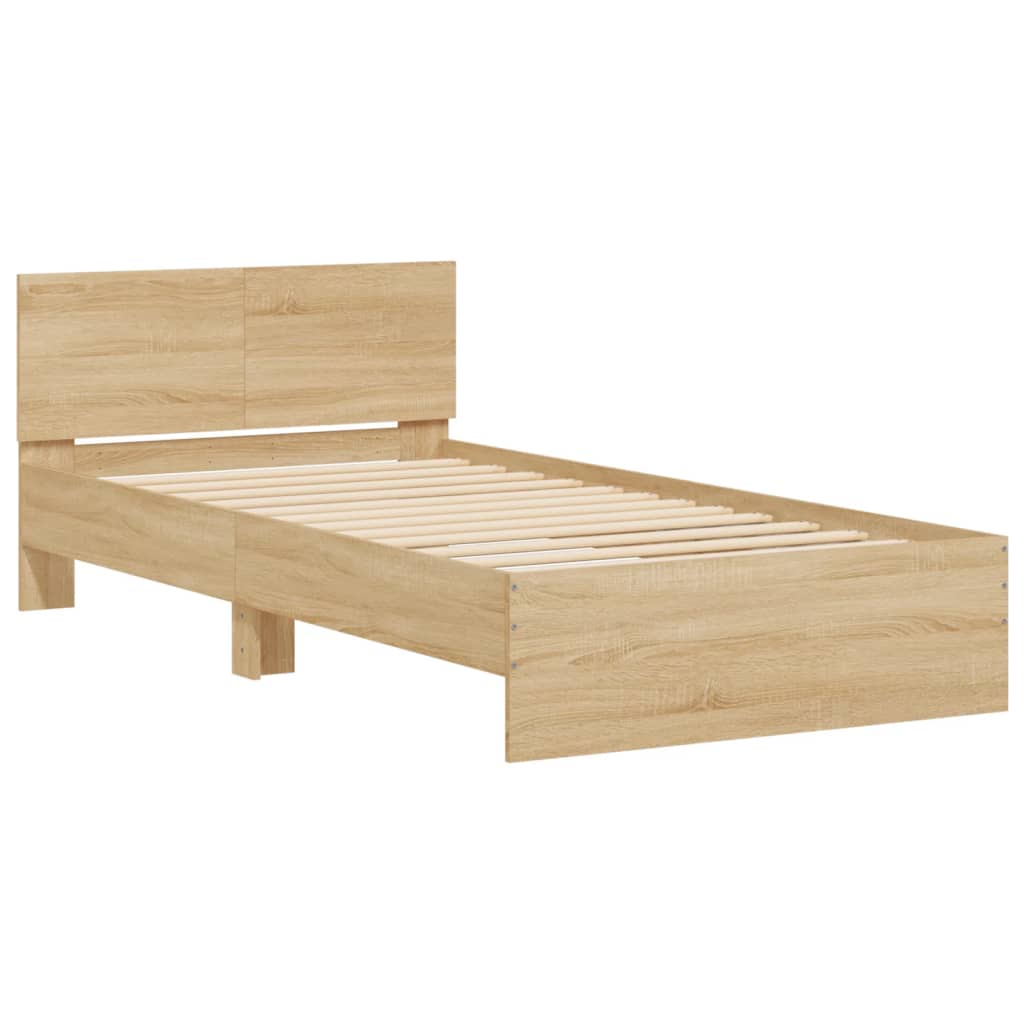 Cadre de lit sans matelas avec lumières LED 100x200 cm - XIOS