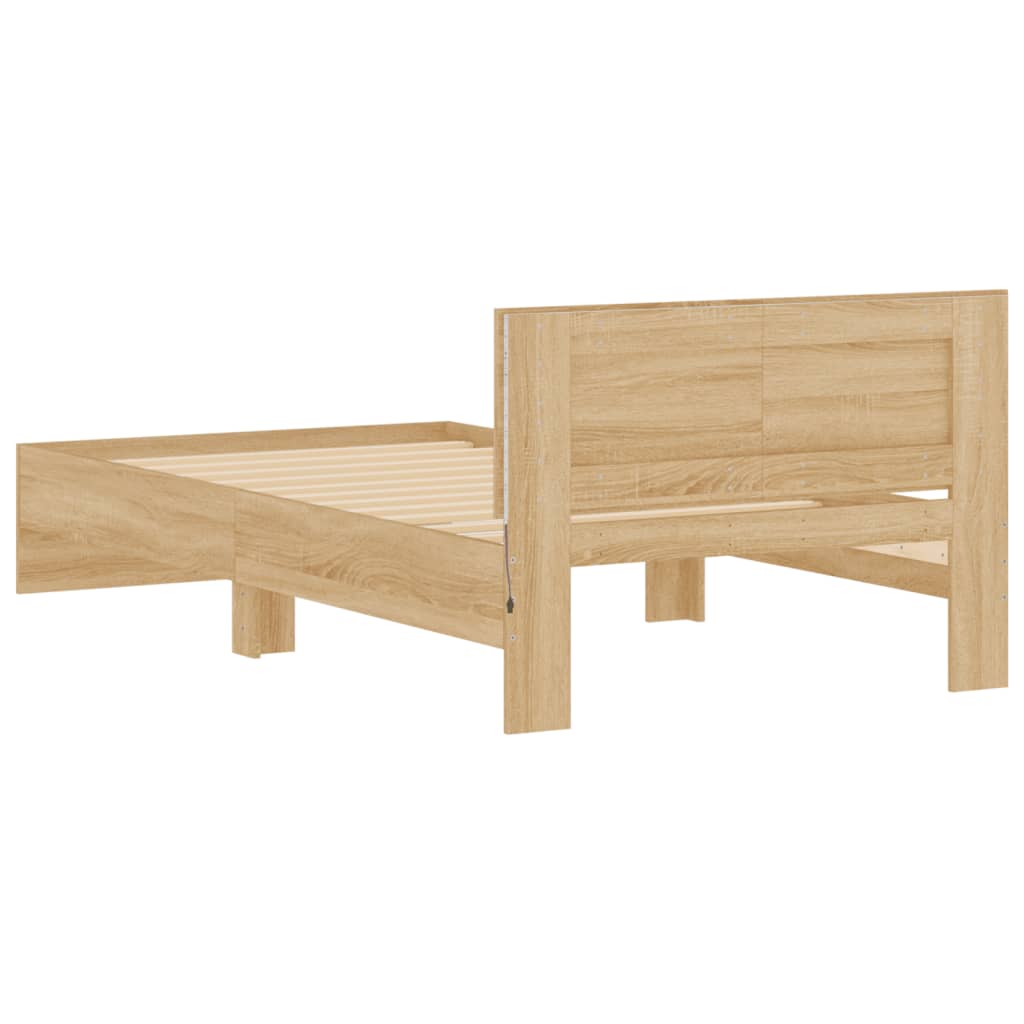 Cadre de lit sans matelas avec lumières LED 100x200 cm - XIOS