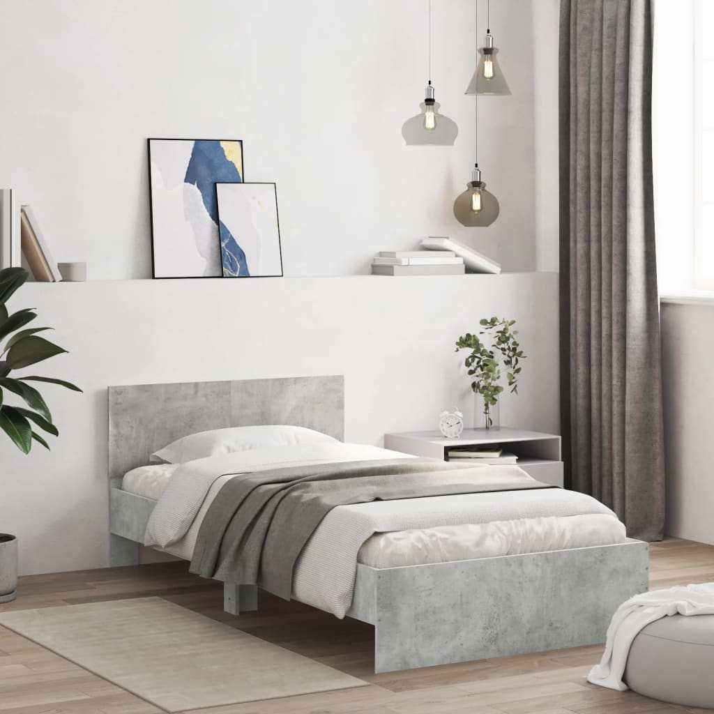 Cadre de lit sans matelas avec lumières LED 100x200 cm - XIOS