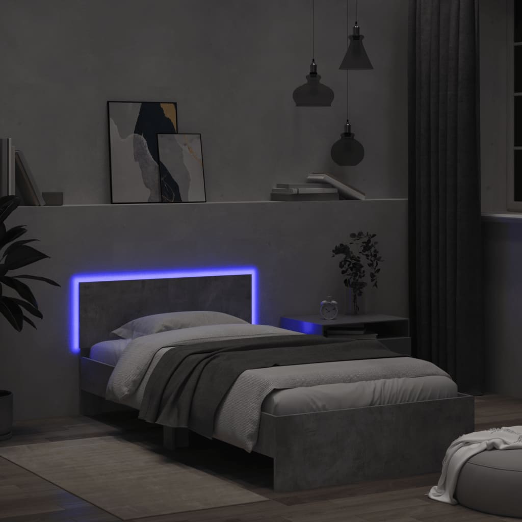Cadre de lit sans matelas avec lumières LED 100x200 cm - XIOS