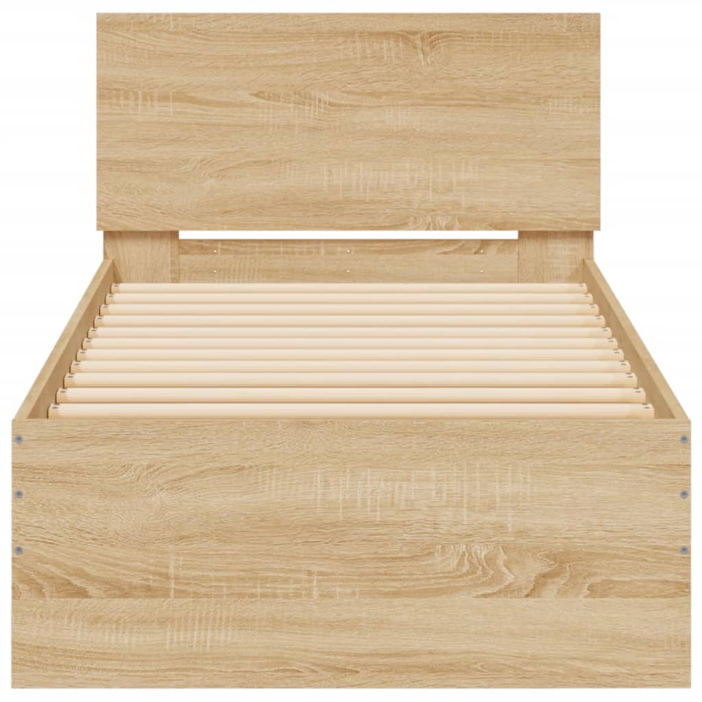 Cadre de lit sans matelas avec lumières LED 90x200 cm - XIOS