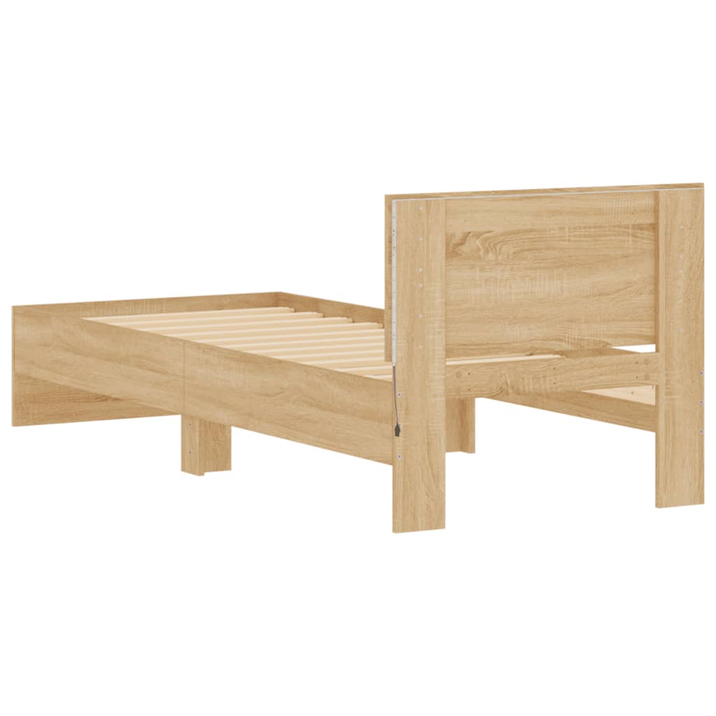 Cadre de lit sans matelas avec lumières LED 90x200 cm - XIOS