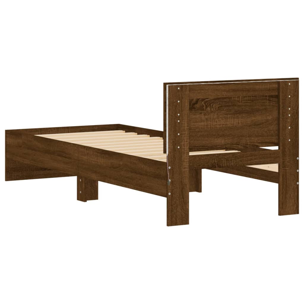 Cadre de lit sans matelas avec lumières LED 90x200 cm - XIOS