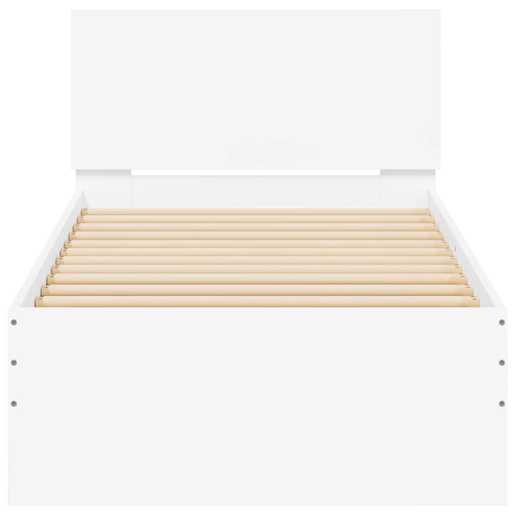 Cadre de lit sans matelas avec lumières LED blanc 90x190 cm - XIOS