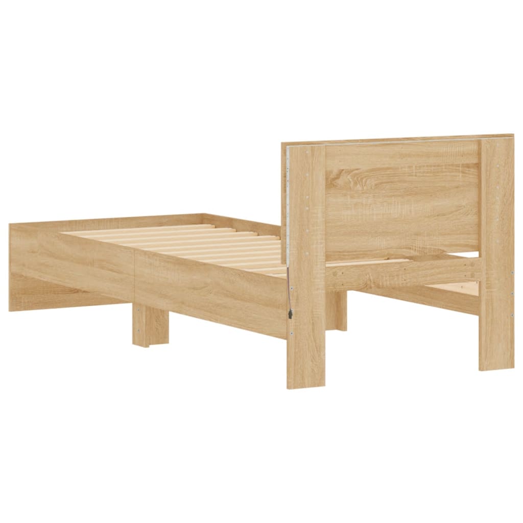Cadre de lit sans matelas avec lumières LED 90x190 cm - XIOS