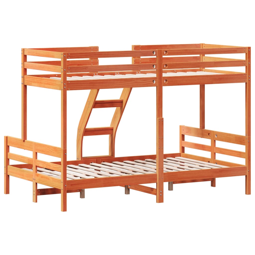 Lit superposé sans matelas 80x200/120x200 cm bois massif - XIOS