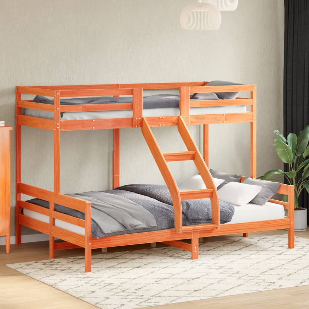 Lit superposé sans matelas 80x200/140x200 cm bois massif - XIOS
