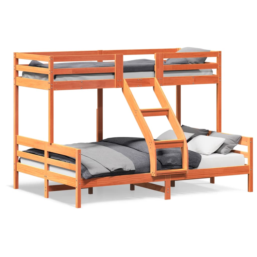 Lit superposé sans matelas 90x200/140x200 cm bois massif - XIOS