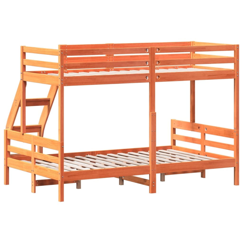 Lit superposé sans matelas 80x200/120x200 cm bois massif - XIOS