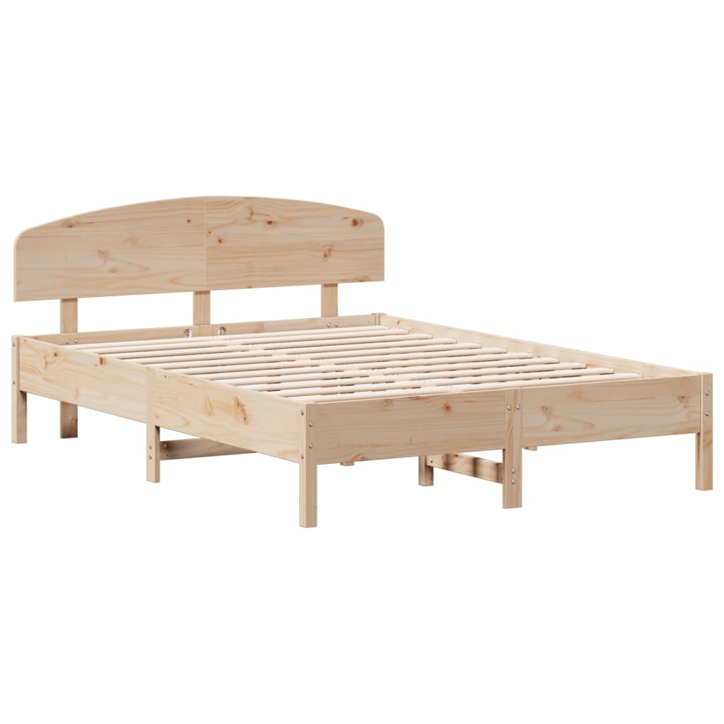 Cadre de lit sans matelas 140x200 cm bois massif de pin - XIOS