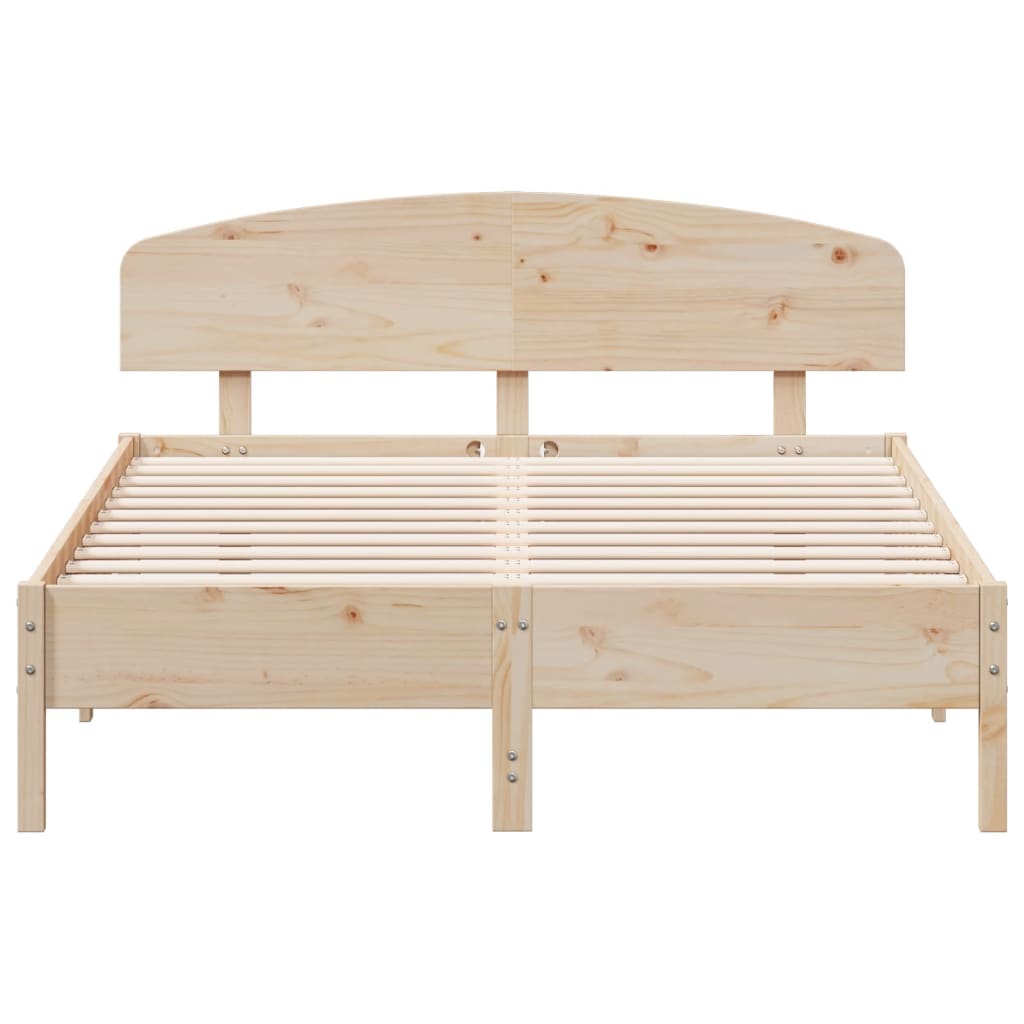Cadre de lit sans matelas 140x200 cm bois massif de pin - XIOS