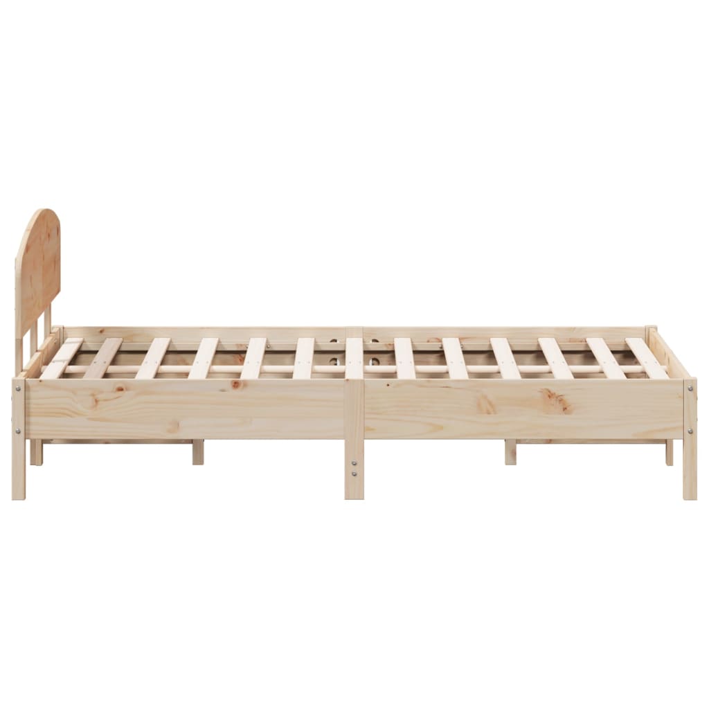Cadre de lit sans matelas 140x200 cm bois massif de pin - XIOS