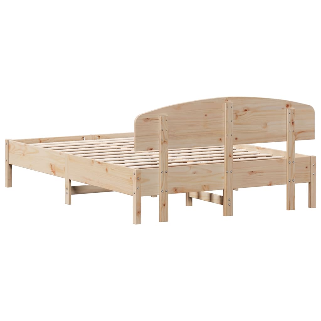 Cadre de lit sans matelas 140x200 cm bois massif de pin - XIOS