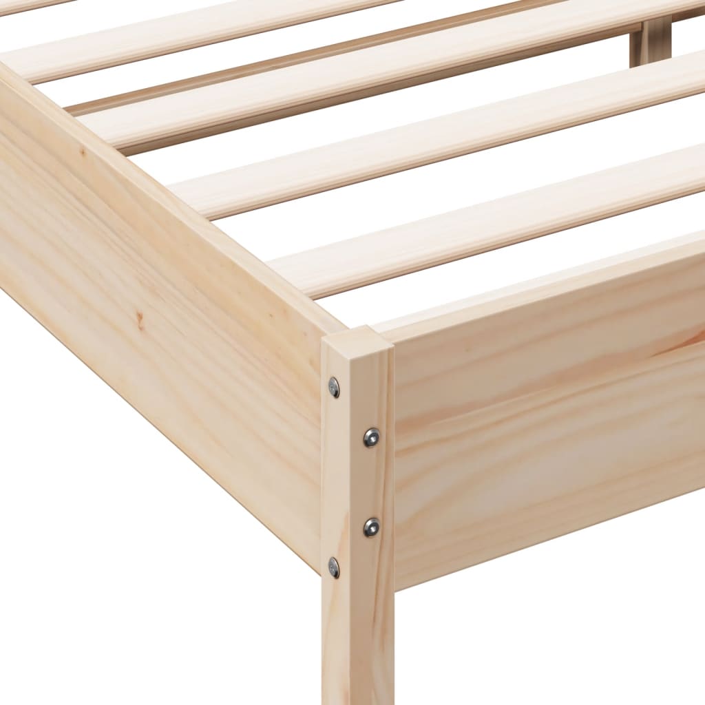 Cadre de lit sans matelas 140x200 cm bois massif de pin - XIOS