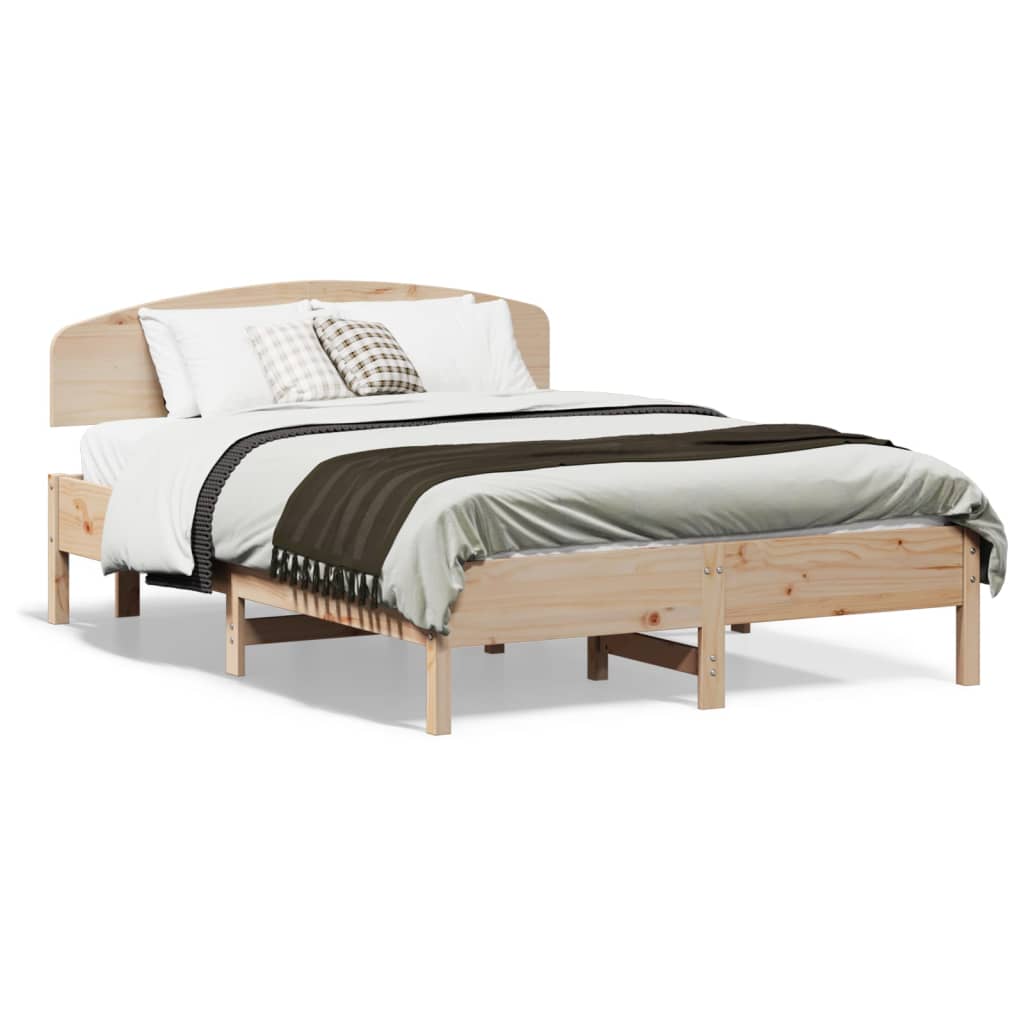 Cadre de lit sans matelas 140x190 cm bois de pin massif - XIOS