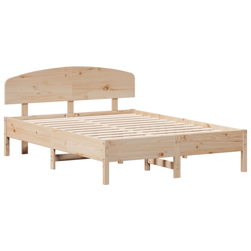 Cadre de lit sans matelas 140x190 cm bois de pin massif - XIOS