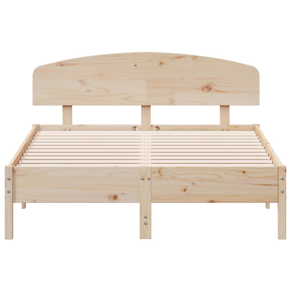 Cadre de lit sans matelas 140x190 cm bois de pin massif - XIOS