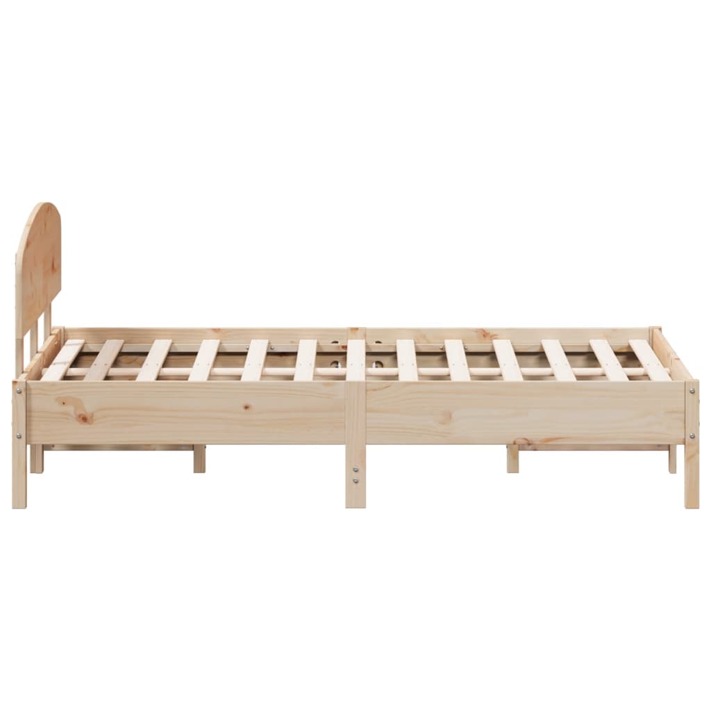 Cadre de lit sans matelas 140x190 cm bois de pin massif - XIOS