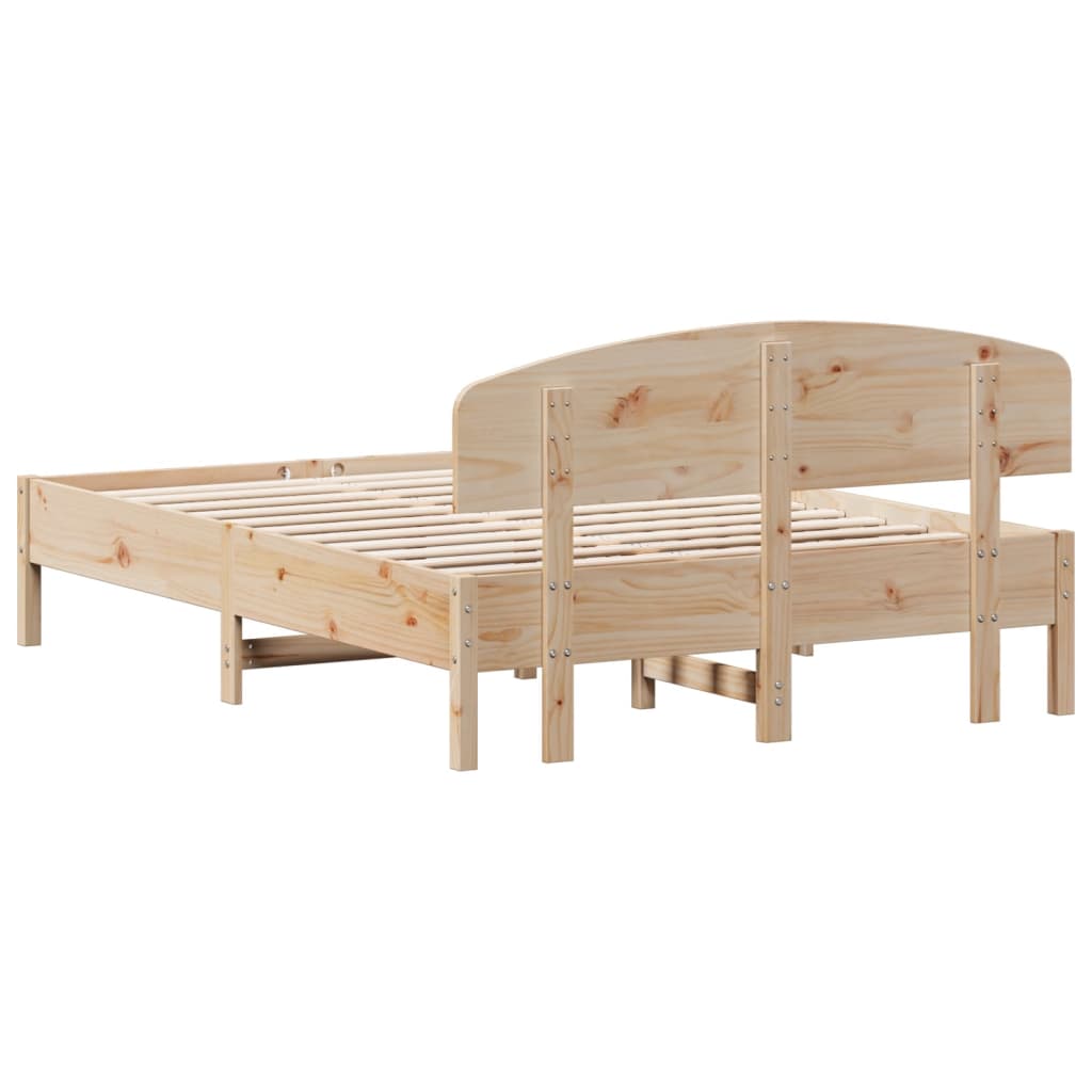 Cadre de lit sans matelas 140x190 cm bois de pin massif - XIOS