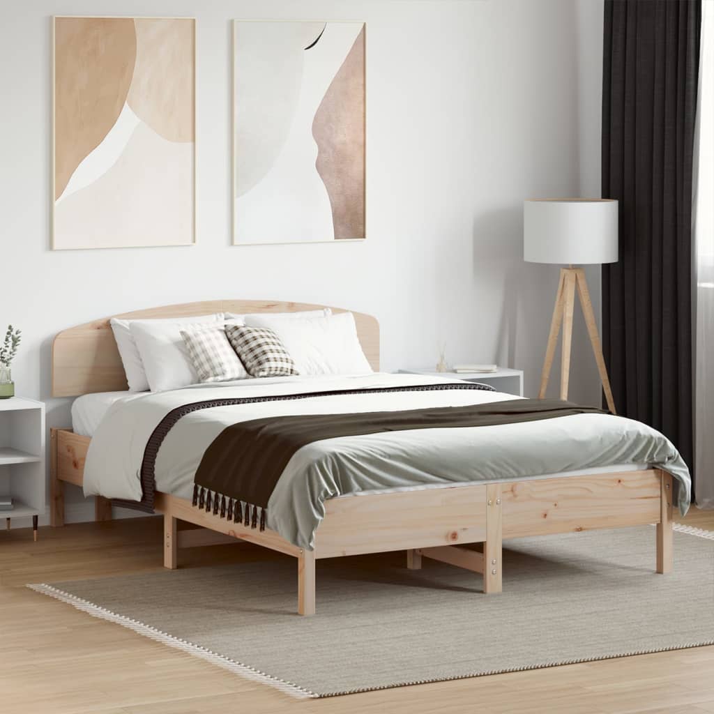 Cadre de lit sans matelas 140x190 cm bois de pin massif - XIOS