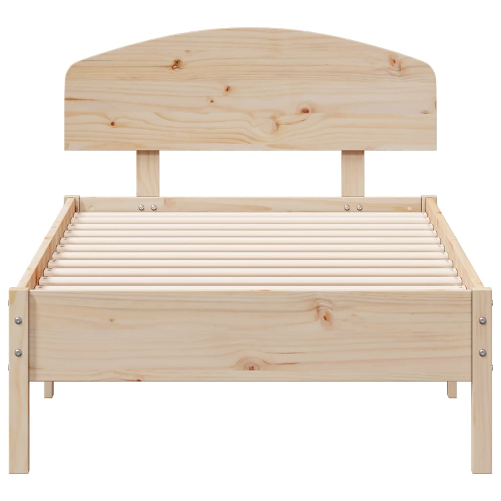 Cadre de lit sans matelas 75x190 cm bois de pin massif - XIOS